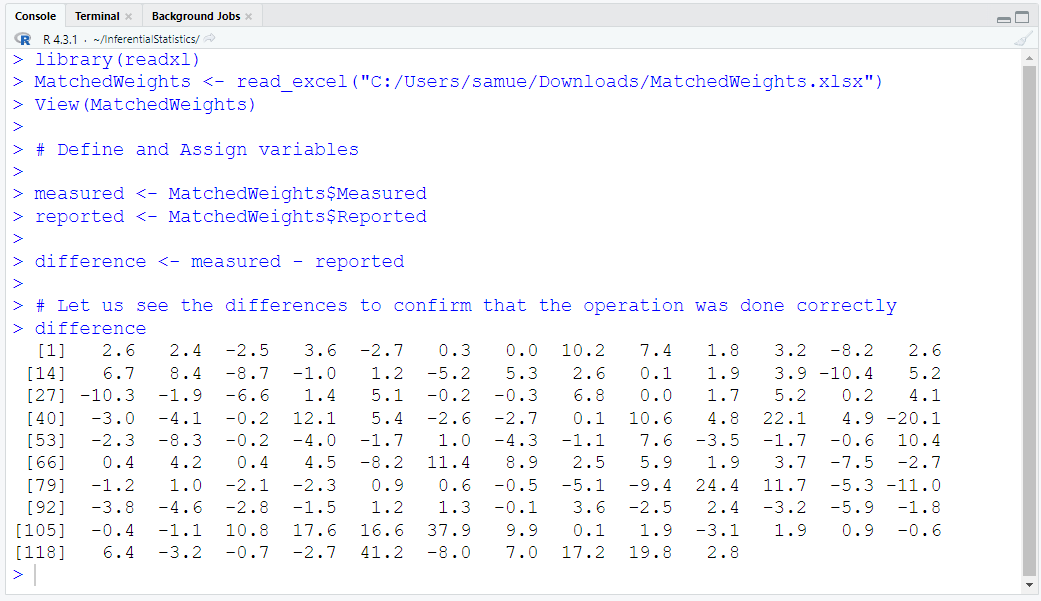 Matched Pairs: Example 1-10