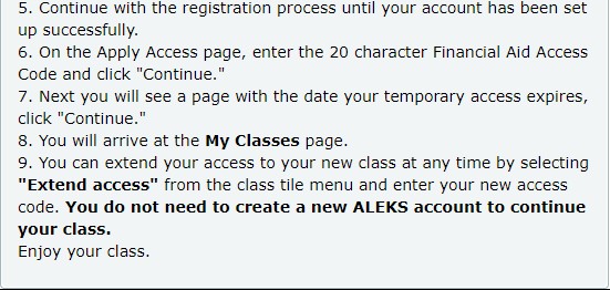 ALEKS - Financial Aid Access Code 2